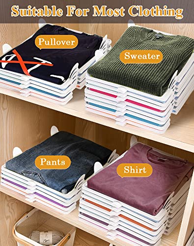 Accenter TShirt Organizer for Clothes Storage, Stackable Closet Organizer with Easy Access, Shirt Folder Board, Sturdy and Durable, Clothes Folder 10-Pack - size: Large 10 Pcs