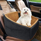NEEZUKAR Dog Car Seat for Small Medium Dogs,Detachable Washable Dog Booster Seat Under 30lbs, Pet Car Seat Travel Bed with Storage Pockets and Dog Safety Belt(Black/Brown) - color: Black/brown
