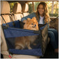 Dog Car Seat Cover with Hard Bottom – Back Seat Extender for Dogs Up to 35 lbs, Waterproof Non-Slip Hammock, Rigid Reinforced Base with Triple Security System, Storage Pockets, fits Cars SUVs Trucks - color: Blue
