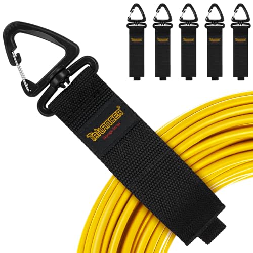 Extension Cord Organizer and Hanger (6-Pack), Trilancer Hook-and-Loop Storage Straps with Triangular Buckle to Hang on Walls for Cables, Wires, Rope, Hoses, Organization for Home, Garage or Workshop - size: 6M