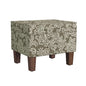 HomePop 22" Modern Rectangular Storage Ottoman - Brown Jacobean Print - color: Brown Jacobean Print