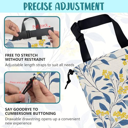 Car Trash Bag Fall Yellow Berries and Leaves Leak-Proof Car Garbage Bag with Drawstring Foldable Canvas Trash Bin with Adjustable Buckle for Car Accessories, Travelling, Camping - color: Fall Yellow Berries and Leaves