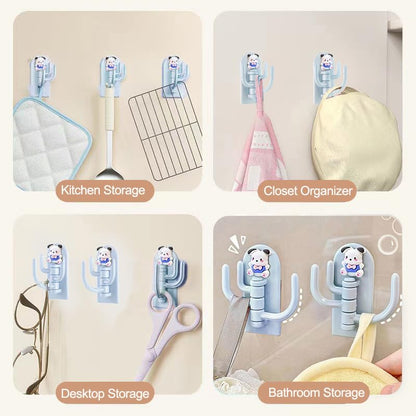 2 Pcs Swivel Hook Heavy Duty Folding Swing Arm Triple Coat Hook with Multi Three Foldable Arms Towel/Clothes Hanger for Bathroom Kitchen Garage Wall Mounted, Blue - color: 2 Pcs Swivel Hook Blue