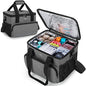 Trunab Insulated Medical Bag with Adjustable Dividers, Medicine Supplies Water-Resistant Bag for Home, Travel, Camping, Empty Bag - Patented Design,Grey - color: Grey, size: Large