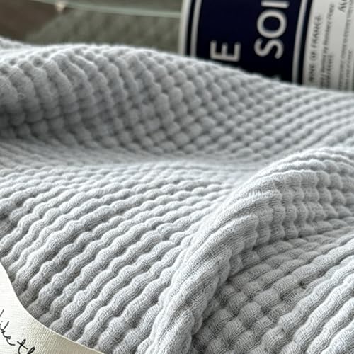 MorroMorn 100% Cotton Muslin Throw Blanket with Fringes 50"x60", 4-Layer Cotton Gauze Blankets for Adults, Boho Bedding Breathable Lightweight Ultra-Soft for Couch Bed Sofa All Seasons, Grey - color: Grey, size: Throw 50"x60"