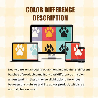 Nuxovilar Pet Dog Supplies Food Mat Colorful Paw-Printed Polyester (23.62×17.71 inches) Bowl Water Spill Pad Feeding Gear for Kitchen, Dining Spot, Pet Nook - color: LU13721