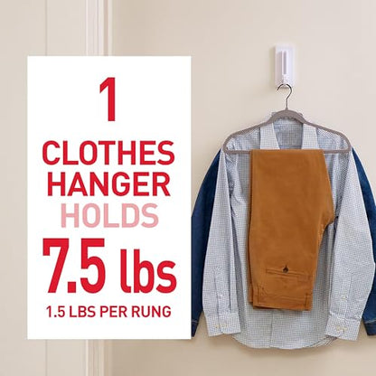 Command Folding Clothes Hanger, Holds up to 5 Hangers 7.5 lb, 1.5lbs per Rung, 1 Hook with 5 Rungs, 4 Strips, Closet Organizer, Home Organization - size: 1 Pack