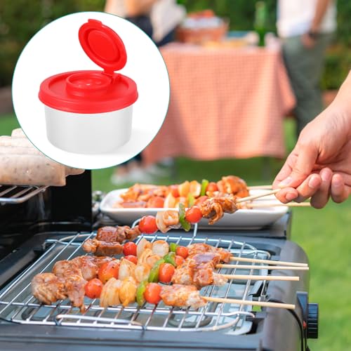 JJUNW 4 Pcs Salt and Pepper Shakers Set Mini, Seasoning Shaker Travel Containers, Moisture Proof Camping Small Salt Travel Salt Shaker for Travel Camping Picnic Lunch Dining Kitchen