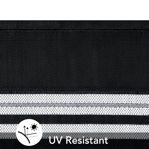 GarveeHome Outdoor Plastic Straw Rug 9x12 Waterproof Patio Rug Reversible Camping Modern Geometric Black/White Panel - color: Black/White Panel, size: 9' x 12' (Rectangular)