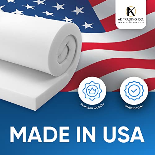 AK Trading Upholstery Foam Medium Density Cushion; (Seat Replacement, Foam Sheet, Foam Padding), 6" H X 30" W x 72" L - style: 6 Inch H X 30 Inch W x 72 Inch L