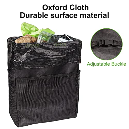 Car Trash Can, Car Trash Bag Hanging, 3.5 Gallons Ultra Large Capacity Organizer and Storage with Adjustable Straps, Leakproof Lining (Pack of 4) - size: Pack of 4