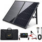 100W Portable Foldable Solar Panel Suitcase with 10A/12V MPPT Controller & 4-in-1 Adapter Cable, 25% High-Efficiency Solar Panel Charger for Portable Power Stations & 12V Batteries
