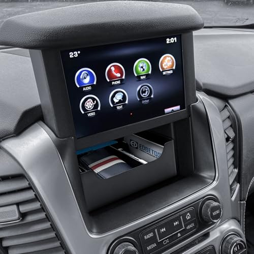 EDBETOS Console Organizer Tray for 2015-2020 GMC Yukon & Chevy Suburban/Tahoe Screen Back Storage Tray, Hidden Dashboard Storage Organizer, Motorized Screen Rear Tray for Sunglasses, Phones, Cards