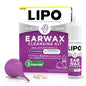 LIPO Earwax Removal Kit - Ear Wax Removal Drops with Bulb Syringe & Ear Plugs - Ear Cleaning Kit for Clogged Ears - Peroxide-Free, Gentle Ear Care for Daily Ear Hygiene & Wax Build-Up Removal