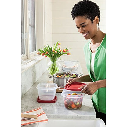 Rubbermaid Easy Find Lids Food Storage Containers, 7 Cup, Racer Red, 4-Piece Set - style: 7.0C/1.6L
