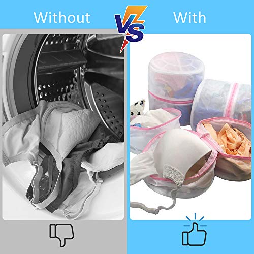 GOGOODA Mesh Laundry Bags for Delicates Durable Protective Wash Bags Travel Storage Bags for Intimates Lingerie, 4 PCS (8 * 6.5in) - size: 4 Bra Wash Bag(8*6.5in)