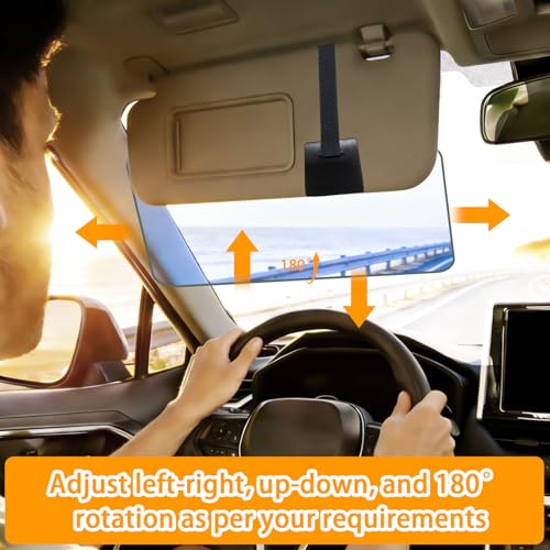 Sun Visor Extender for Cars，Adjustable Car Visor Extender Sun Blocker(UV400) ，Polarized Car Sun Visor，Safe Driving Extension for Glare，Clip on Sun Visors for Cars, Universal (Universal, L) - style: Universal