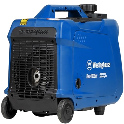 Westinghouse 4000 Peak Watt Super Quiet Portable Inverter Generator, Wheel & Handle Kit, RV Ready 30A Outlet, Gas Powered, CO Sensor, Parallel Capable - style: 4000 Watts - Gas Only - Recoil Start