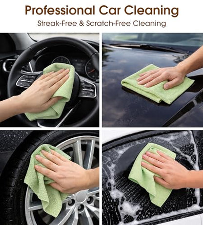 KitchLife Microfiber Cleaning Cloth Roll, 100 Pack - Tear-Away Microfiber Paper Towels, Lint-Free, Reusable, Washable for Kitchen, Car, Dishes, and Sensitive Surfaces (Bean Green) - color: Bean Green, size: 100 Pack