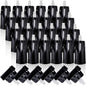 Teenyyou 24 Pack Collapsible Water Bottles Bulk 16oz Foldable Water Bottles with Carabiner Reusable Drinking Leak Proof Container Bags for Sport Biking Hiking Camping Travel Outdoor (Black) - color: Black