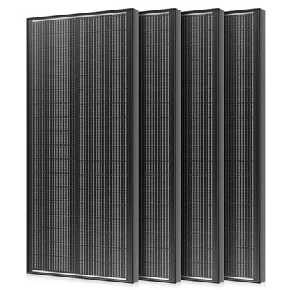 400 Watt Solar Panel, 25% High-Efficiency, 4PCS 100W Solar Panels, 18BB N-Type, Monocrystalline PV Modules, for RV, Marine, Rooftop, Farm and Off-Grid System - style: 400W-100W 4PC