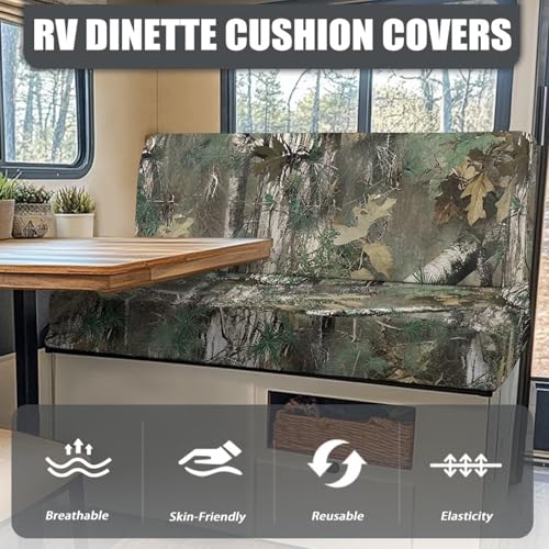SEANATIVE Camouflage Hunting RV Couch Cushion Cover Super Stretch Sofa Slipcover Non Slip Soft Couch Sofa Cover Washable Camper Furniture Protector Replacement Car Bench Cover - color: Camouflage Hunting