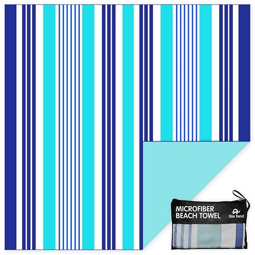 Quick Dry Towel Extra Extra Large 72x72 Inch - Microfiber Beach Towel - Perfect for Beach, Travel, Swimming, Pool, Yoga, Hiking, Camping - Lightweight, Fast Drying, Compact for Adults (Wow Ocean) - color: Wow Ocean, style: Family Size 72x72"