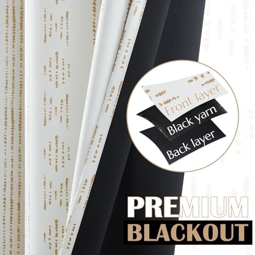 jinchan 95% Blackout Boho Kitchen Curtains 24 Inches Cafe Tier Curtains Bohemian Small Drapes for Bedroom RV Basement Half Window Room Darkening Thermal Insulated 2 Panels Beige - color: 95% Blackout | Taupe on Beige, size: 25"W x 24"L (Pack of 2)