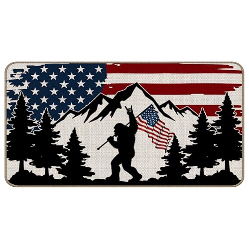 Funny Camping Camper Door Mat 17 x 30,Camper Must for Outside,Outside Rv Mat,Bigfoot Sasquatch Welcome mat Gifts for Women,DD-158 - color: 11color