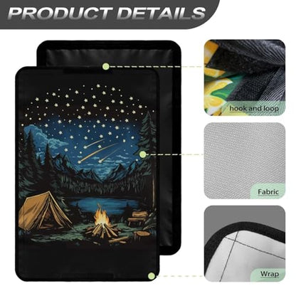Camper Print RV Trailer Door Window Shade 16x25 Collapsible RV/Camper Door Window Sun/Privacy Shade Thicken RV Blackout Window Cover Fabric Gift for Holiday - color: Camper Print