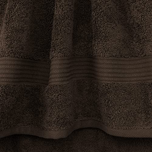 Cotton Paradise 100% Cotton Turkish Towel Set, Soft Absorbent Quick Dry, 6 Piece Towel Set, Chocolate Brown - color: Chocolate Brown