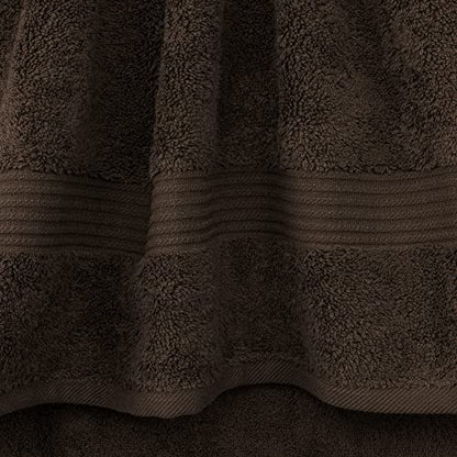 Cotton Paradise 100% Cotton Turkish Towel Set, Soft Absorbent Quick Dry, 6 Piece Towel Set, Chocolate Brown - color: Chocolate Brown