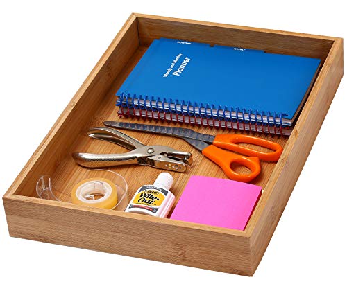 YBM HOME & Kitchen Bamboo Drawer Organizer Box 14" Lx10 Wx2 H #319 - size: 10x14x2 inch ( Pack of 1 )