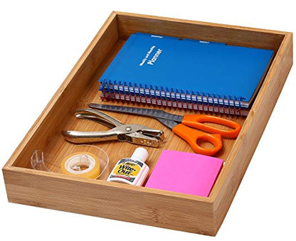 YBM HOME & Kitchen Bamboo Drawer Organizer Box 14" Lx10 Wx2 H #319 - size: 10x14x2 inch ( Pack of 1 )