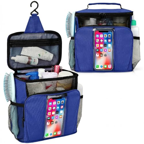 BAIMAY Dorm Room Essentials for Guys, Quick Dry Mesh Shower Caddy-Blue - color: Blue