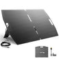 LVYUAN 100W Portable Solar Panel for Power Station, Foldable Solar Panel 23.5% Mono Cell with ETFE, IP65 P-PERC with 4-in-1 Adapter Battery Charger for Outdoor Camping Van RV Trip - size: 100 Watt Folding Solar Panel