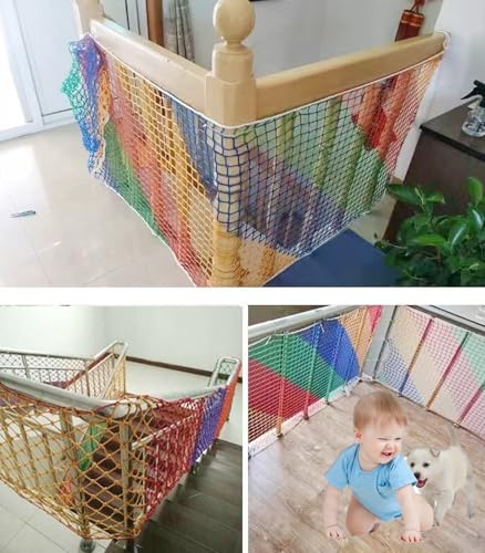 Climbing Net Balcony Netting for Pets, Stairway for Balcony,Baseball Softball Net Sports Netting for Railings,Playground,Kids Safety net Rope,Driveway Nets 3.3X33FT - size: 3.3X32FT