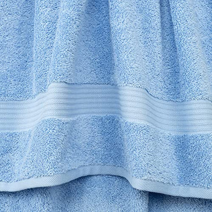 Cotton Paradise 6 Piece Towel Set 100% Cotton Soft Absorbent Turkish Towels for Bathroom, 2 Bath Towels 2 Hand Towels 2 Washcloths, Sky Blue Towel Set - color: Sky Blue