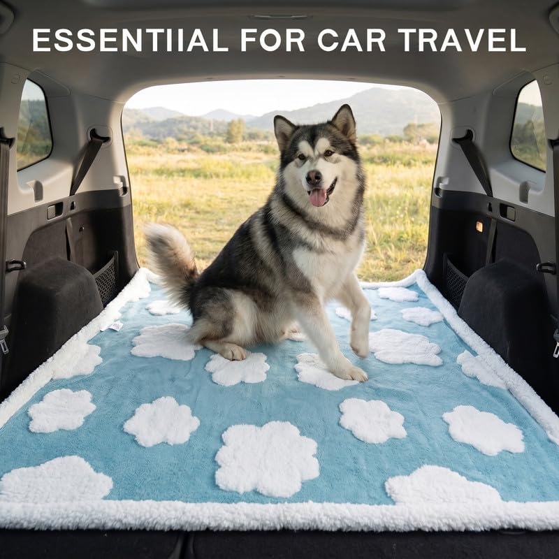 Waterproof Pet Blanket,Dog Bed Covers Small Throw for Puppy Cats Stylish Jacquard Pets Couch Sofa Furniture Protection Washable Reversible Covers (Blue Cloud,XS) - color: Blue Cloud, size: XS-50*70cm(20*28in)