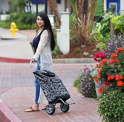 dbest products Trolley Dolly Shopping Grocery Foldable Cart Storage Mom, Baroque - color: Baroque, style: Cart