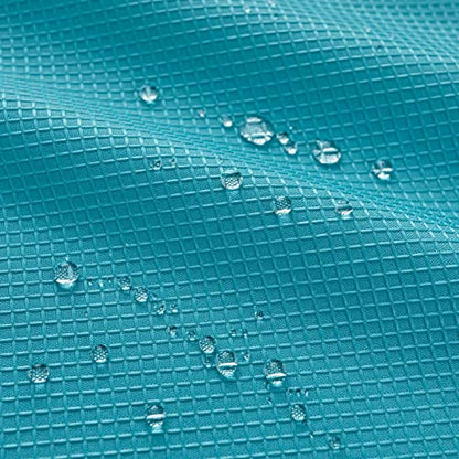 Valea Home Waffle Weave Textured Bathroom Window Curtains Water Repellent Short Curtains Window Covering Half Window Curtains Kitchen Tiers 36 inch Length, Turquoise, Set of 2 - color: Turquoise, size: 36"W x 36"L (Pack of 2)