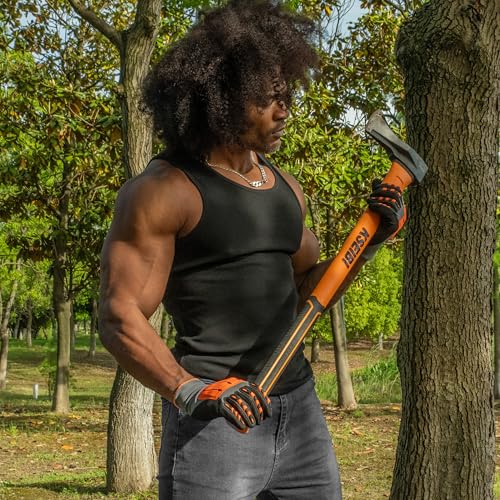 KSEIBI 36-Inch Splitting Axe - Forged Carbon Steel, Wood Splitter & Kindling Axe for Chopping, Heavy-Duty Maul with Ergonomic Fiberglass Handle, Shock Reduction, Anti-Slip Grip - style: 36-inch Splitting Axe