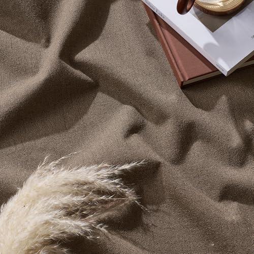 RYB HOME 100% Blackout Polyester Textured Curtains 90 inches Long, Thermal Insulating Privacy Energy Saving for Bedroom Living Room Window Office Theater Dining Nursery, W52 x L90 in, Coffee, 2 Panels - color: Brown, size: 52"W x 90"L (Pack of 2)