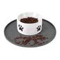 Silicone Pet Food Mat - Waterproof Dog Food Bowl Mat Cat Feeding Mat Thicker Pet Placemat Eating Mat with High Lip to Prevent Spills, Dog & Cat Water Bowl Mat for Messy Drinkers to Protect Floors，Gray - color: Grey