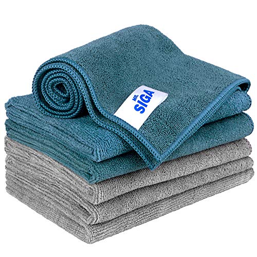 MR.SIGA Microfiber Cleaning Cloth, Pack of 6, Size: 13.8" x 15.7" - size: 13.8 x 15.7 inch