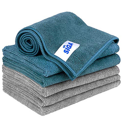 MR.SIGA Microfiber Cleaning Cloth, Pack of 6, Size: 13.8" x 15.7" - size: 13.8 x 15.7 inch