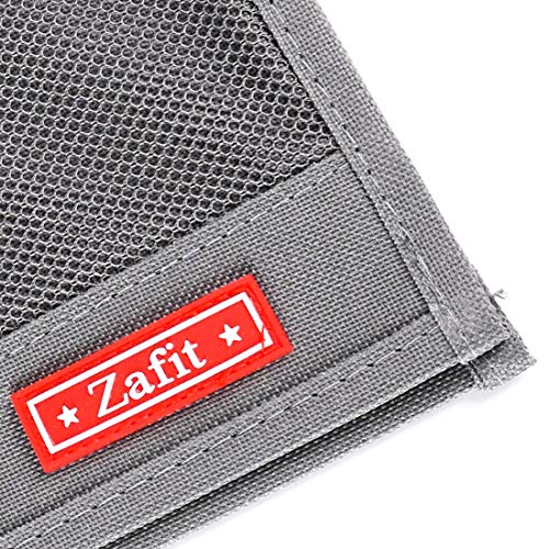 Zafit Bedside Storage Organizer, Table Cabinet Bedside Organizer Caddy for Remotes Phone Glasses (Classic 4 Pockets-Grey)