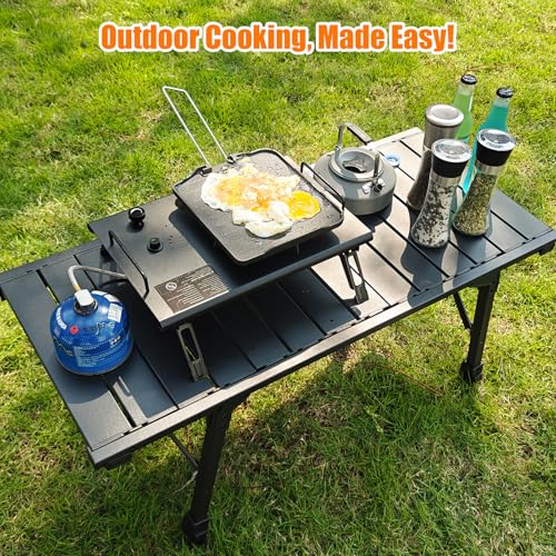 Camping Stove for IGT Table, Portable Isobutane Gas Stove with Carry Bag, 4000W Camp Stove,Folding Propane Burner, IGT Accessories for Picnic, RV, Car Trip, Tailgating, Patio, Backyard