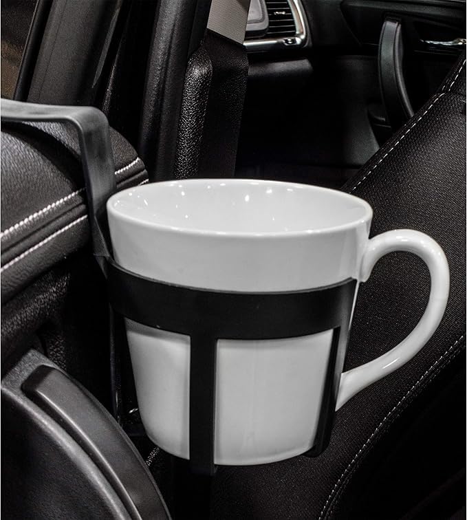 Custom Accessories Large Plastic Cup & Beverage Holder, Black, 44oz (3.5L), Pack of 2 - size: Pack of 2