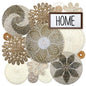 Xuhal 15 Pcs Boho Wall Basket Decor Handcrafted Seagrass Woven Wall Basket Rustic Round Woven Hanging Art for Home Farmhouse Kitchen Table Living Room(Elegant Style) - style: Elegant Style